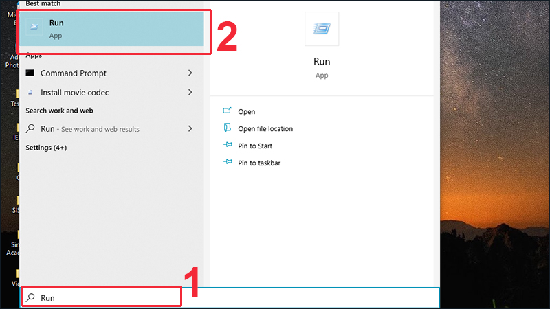 Truy cập ứng dụng Run trên máy tính của bạn